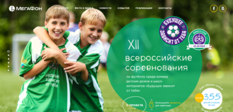XII всероссийские соревнования по футболу среди команд детских домов и школ-интернатов «Будущее зависит от тебя»